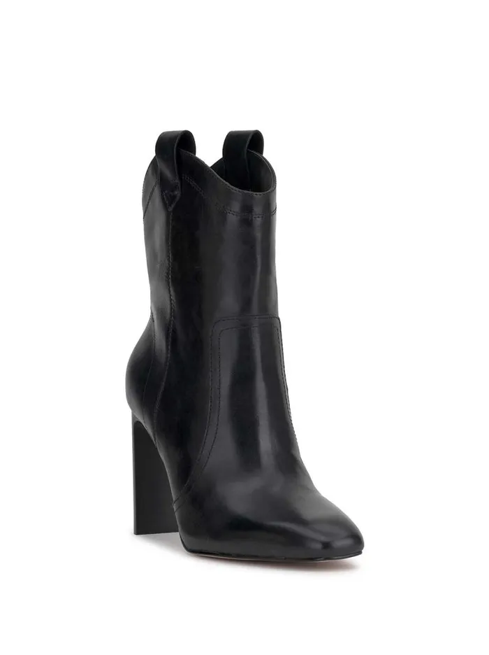 Women Jessica Simpson Boots and Booties Xovira Heeled Bootie In Black Leather