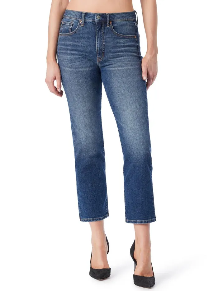 Women Jessica Simpson Bottoms Harmony Straight High Rise Jeans In Particles