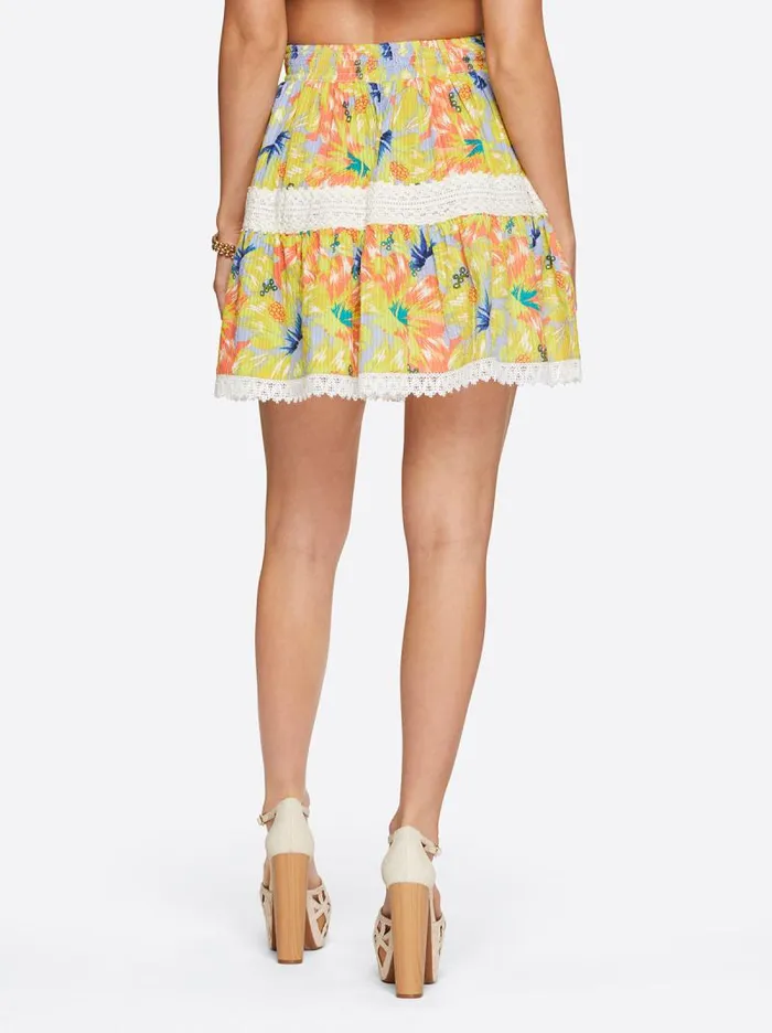 Women Jessica Simpson Bottoms Indira Tiered Skirt In Candy Hibiscus
