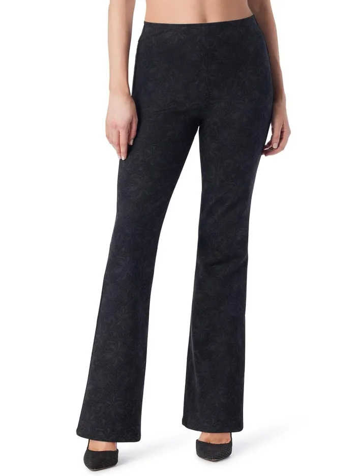 Women Jessica Simpson Bottoms Pull On Flare In Black Laced Floral