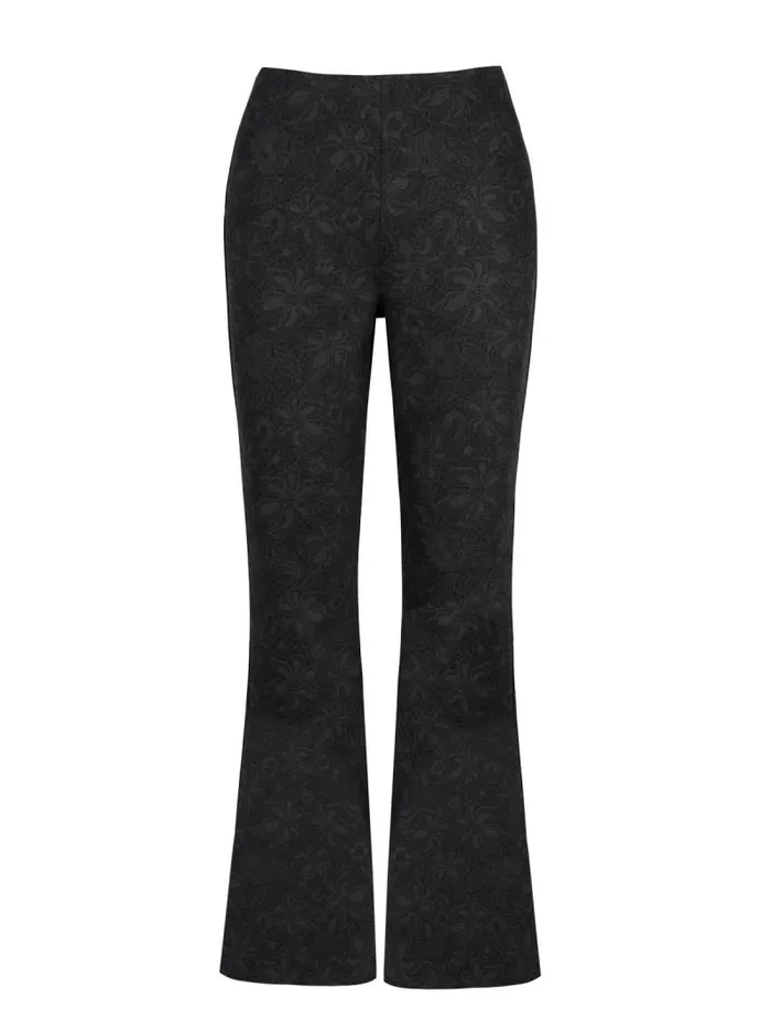 Women Jessica Simpson Bottoms Pull On Flare In Black Laced Floral