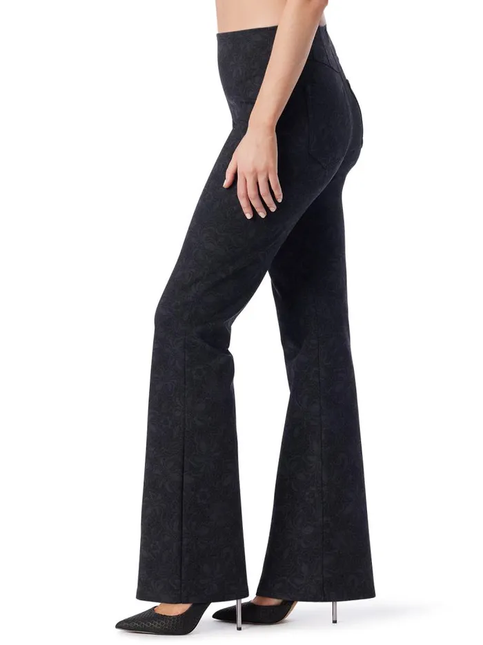 Women Jessica Simpson Bottoms Pull On Flare In Black Laced Floral