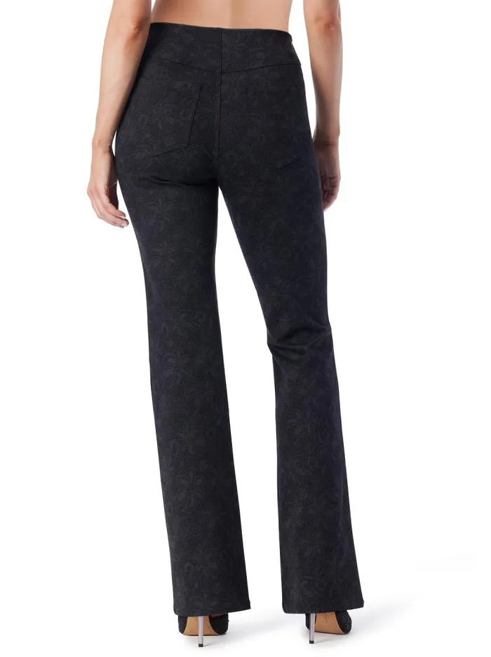 Women Jessica Simpson Bottoms Pull On Flare In Black Laced Floral