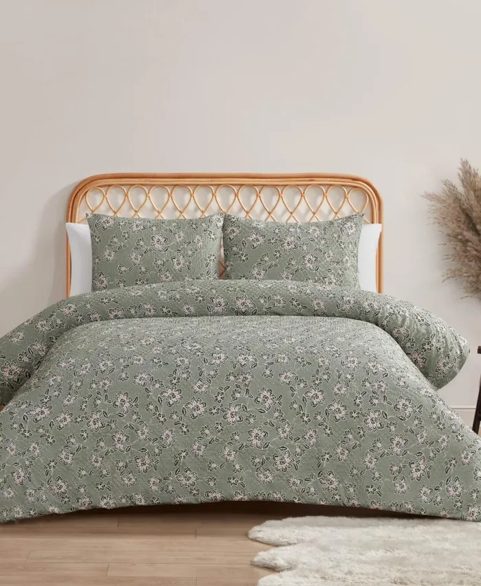 Women Jessica Simpson Comforter and Duvet Sets Botanical Embossed Comforter Set Women Jessica Simpson Comforter and Duvet Sets Botanical Embossed Comforter Set