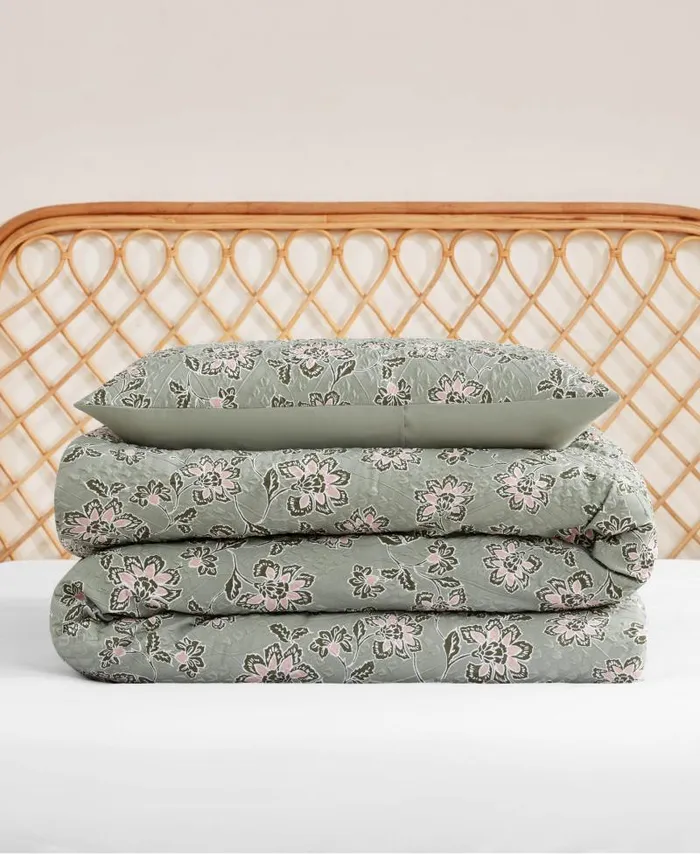 Women Jessica Simpson Comforter and Duvet Sets Botanical Embossed Comforter Set