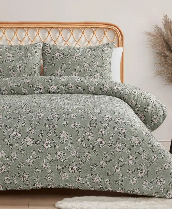Women Jessica Simpson Comforter and Duvet Sets Botanical Embossed Comforter Set