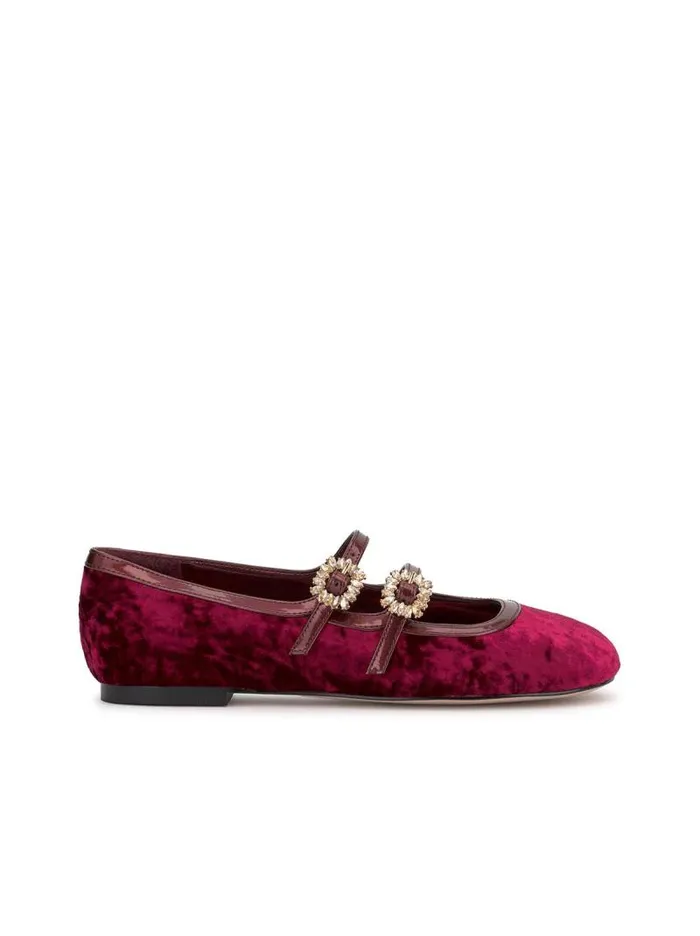 Women Jessica Simpson Flats Allista Buckle Ballet Flat In Oxblood