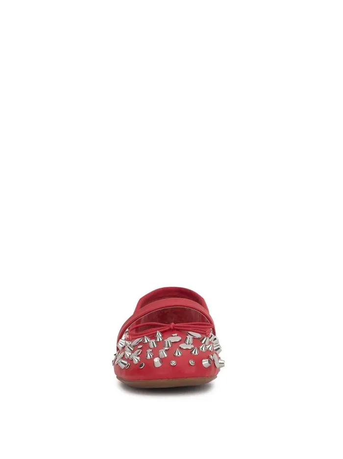 Women Jessica Simpson Flats Azalina Mary Jane Flat In Red Studded