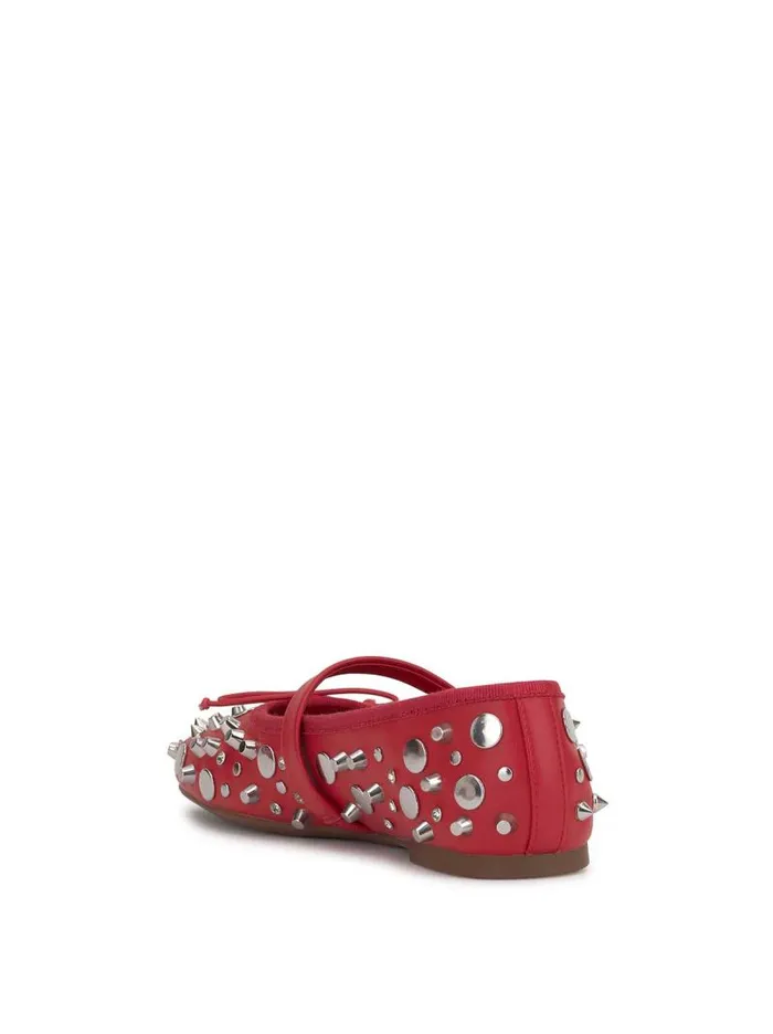 Women Jessica Simpson Flats Azalina Mary Jane Flat In Red Studded