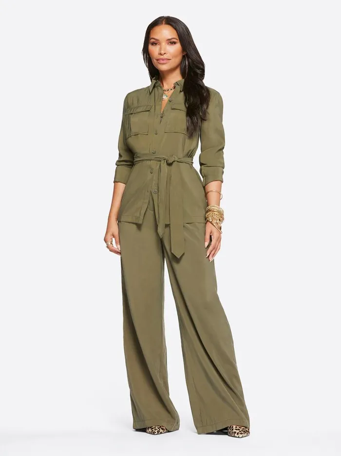Women Jessica Simpson Jackets Blazers and Kimonos Jessa Jacket In Olive Night