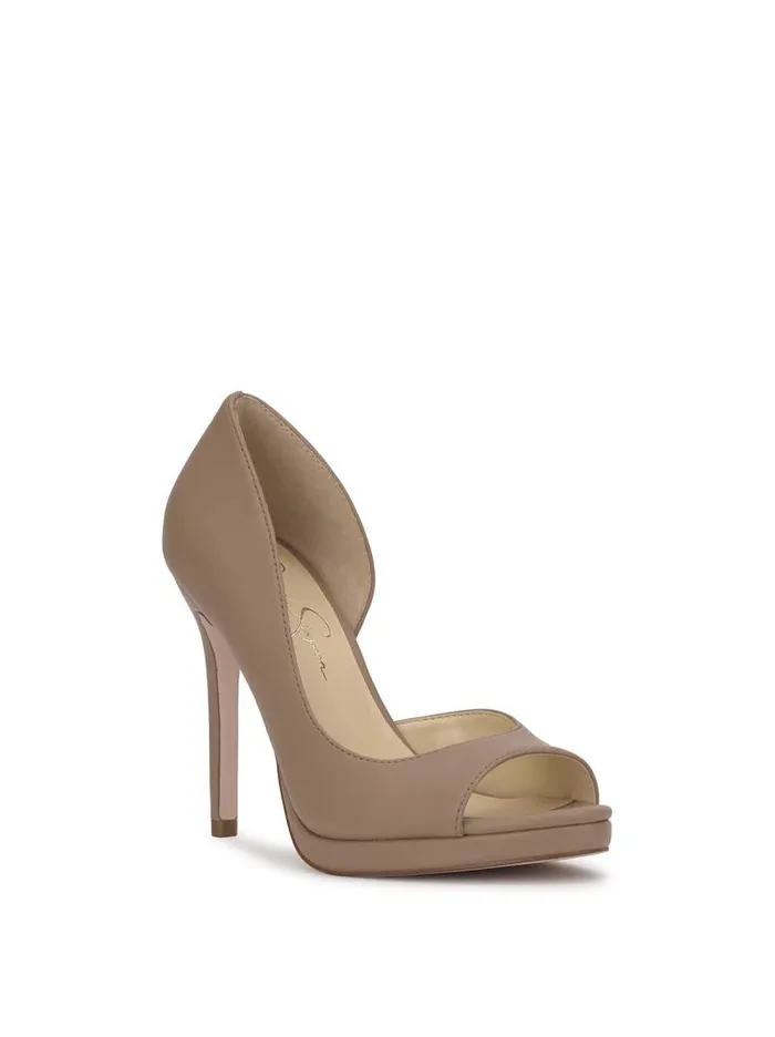 Women Jessica Simpson Platforms Kimli Peep Toe Pump In Chai Latte