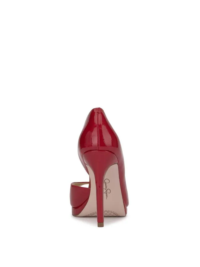 Women Jessica Simpson Platforms Kimli Peep Toe Pump In Red Muse