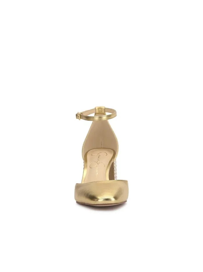 Women Jessica Simpson Pumps Fulian Block Heel Pump In Gold