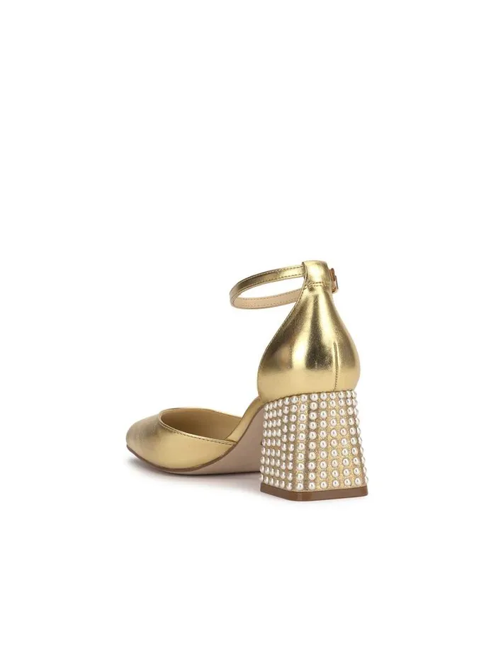Women Jessica Simpson Pumps Fulian Block Heel Pump In Gold