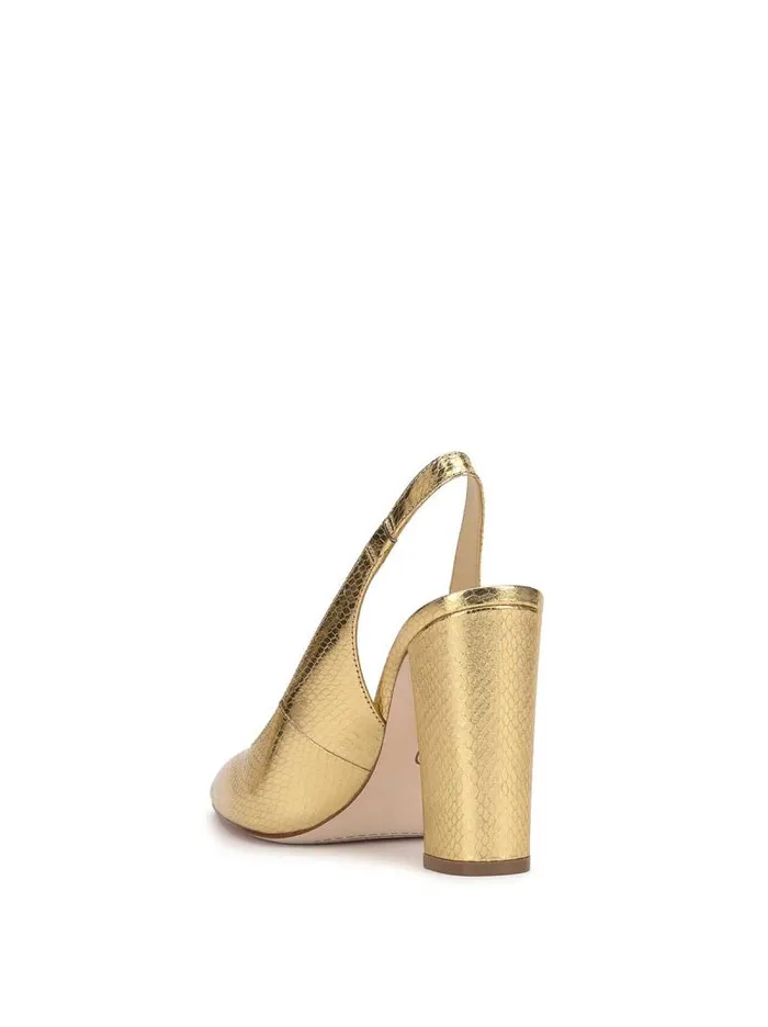 Women Jessica Simpson Pumps Noula Slingback Pointed Toe Pump In Gold