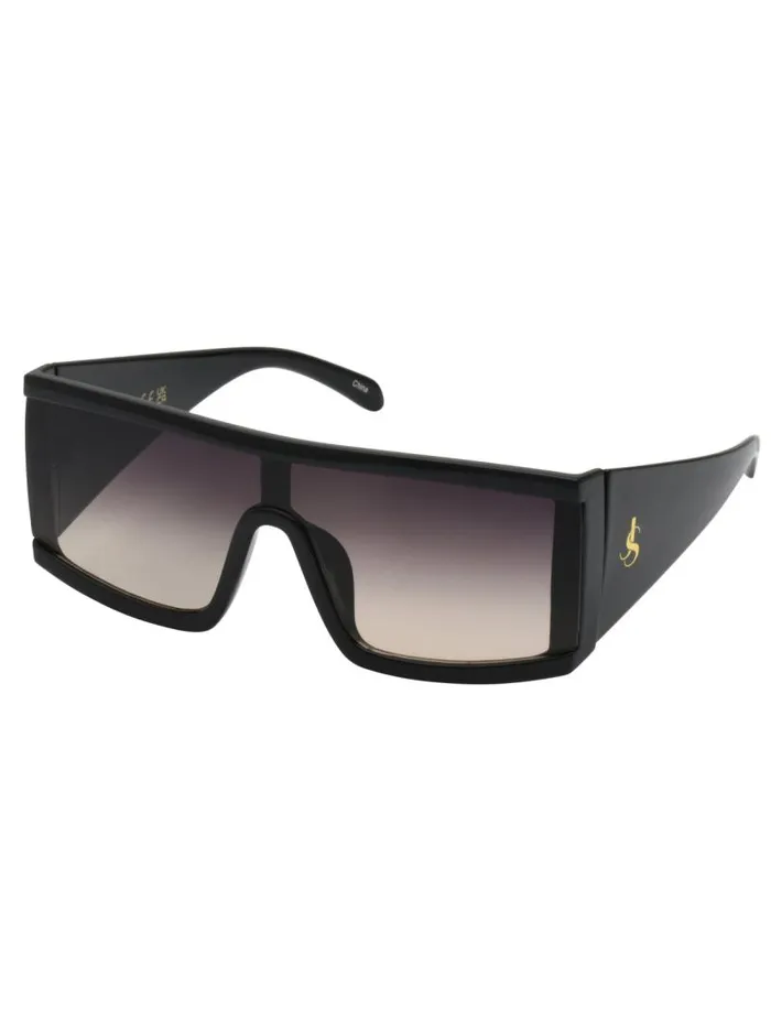 Women Jessica Simpson Sunglasses Modern Square Shield Sunglasses In Black