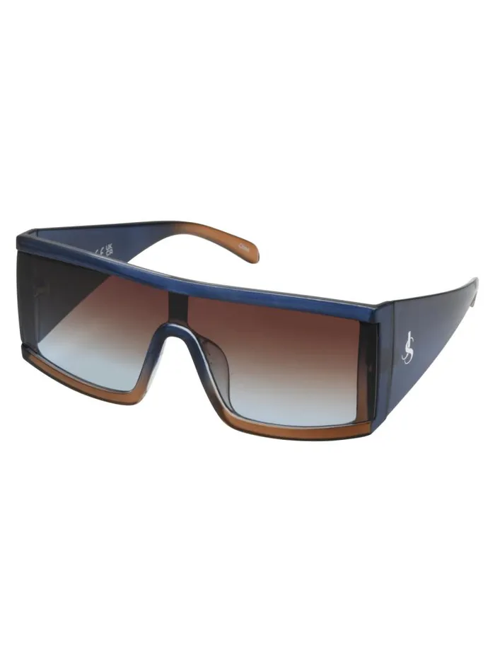 Women Jessica Simpson Sunglasses Modern Square Shield Sunglasses In Blue Fade Women Jessica Simpson Sunglasses Modern Square Shield Sunglasses In Blue Fade