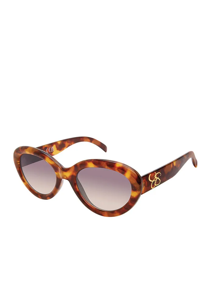 Women Jessica Simpson Sunglasses Round Cat Eye Sunglasses In Tortoise