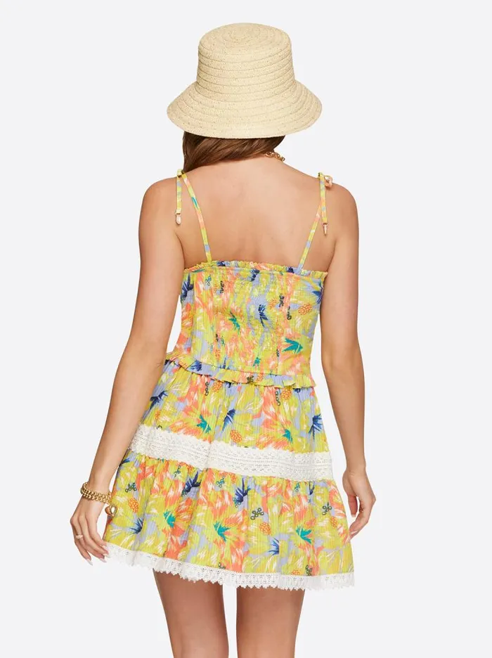 Women Jessica Simpson Tops and Tees Clare Peplum Tank In Candy Hibiscus