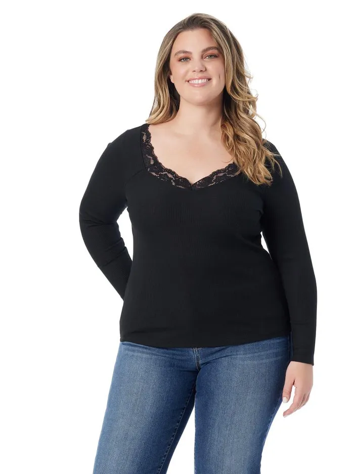 Women Jessica Simpson Tops and Tees Laurel Sweetheart Top In Anthracite