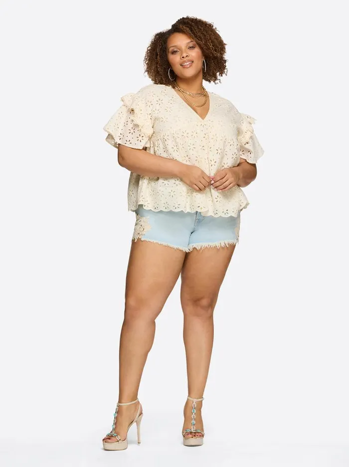 Women Jessica Simpson Tops and Tees Mareike Top In Parchment