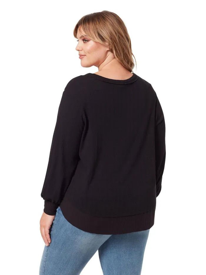 Women Jessica Simpson Tops and Tees Poppy Top In Black