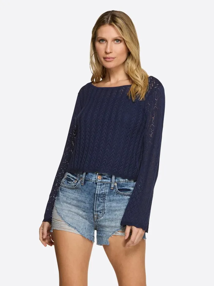 Women Jessica Simpson Tops and Tees Taytum Sweater In Ocean Cavern