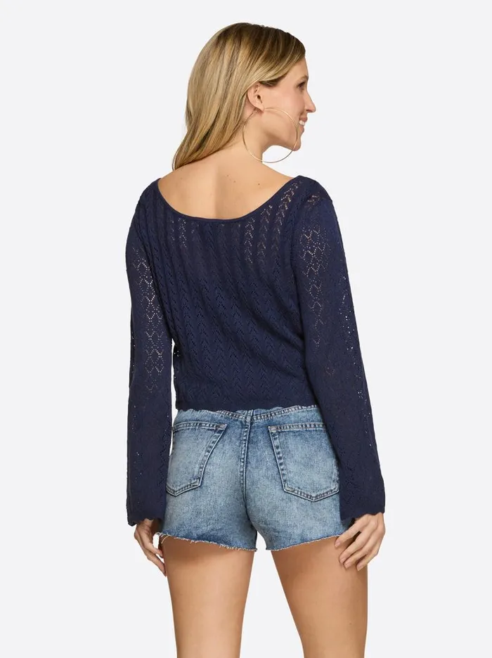 Women Jessica Simpson Tops and Tees Taytum Sweater In Ocean Cavern