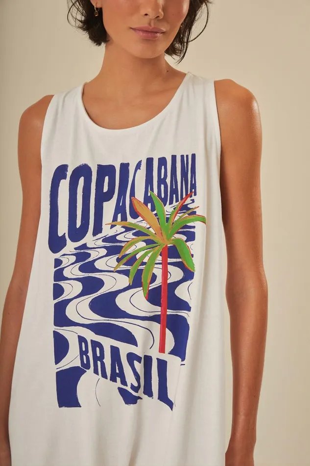 Women Jumpsuits Farm Rio OffWhite Copacabana Jersey Jumpsuit