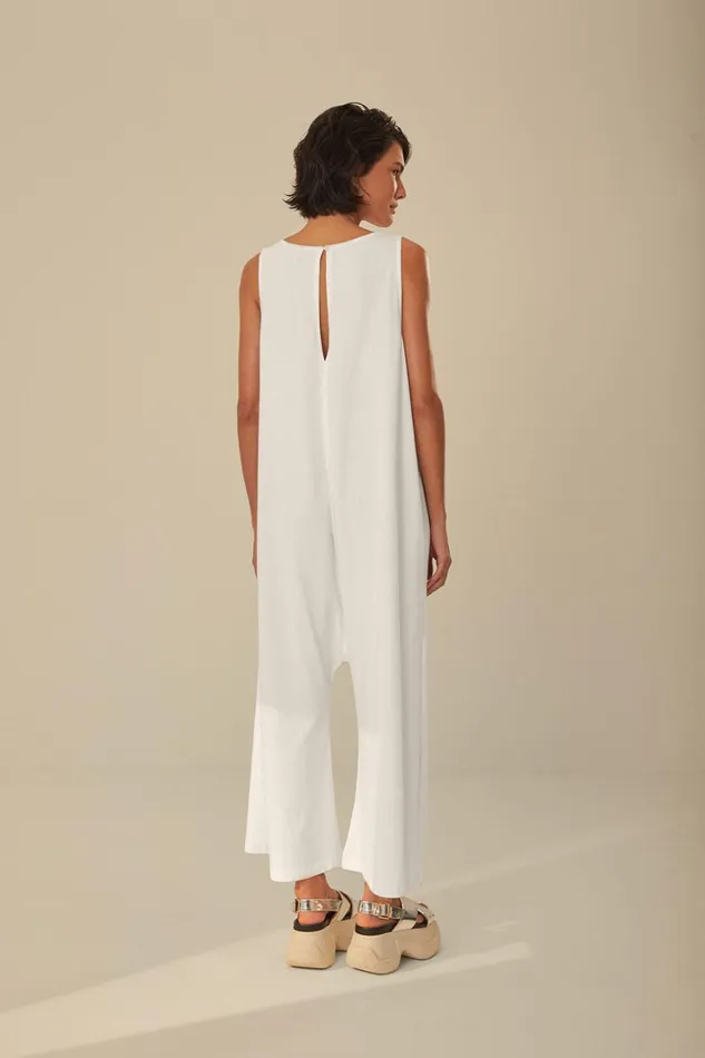 Women Jumpsuits Farm Rio OffWhite Copacabana Jersey Jumpsuit