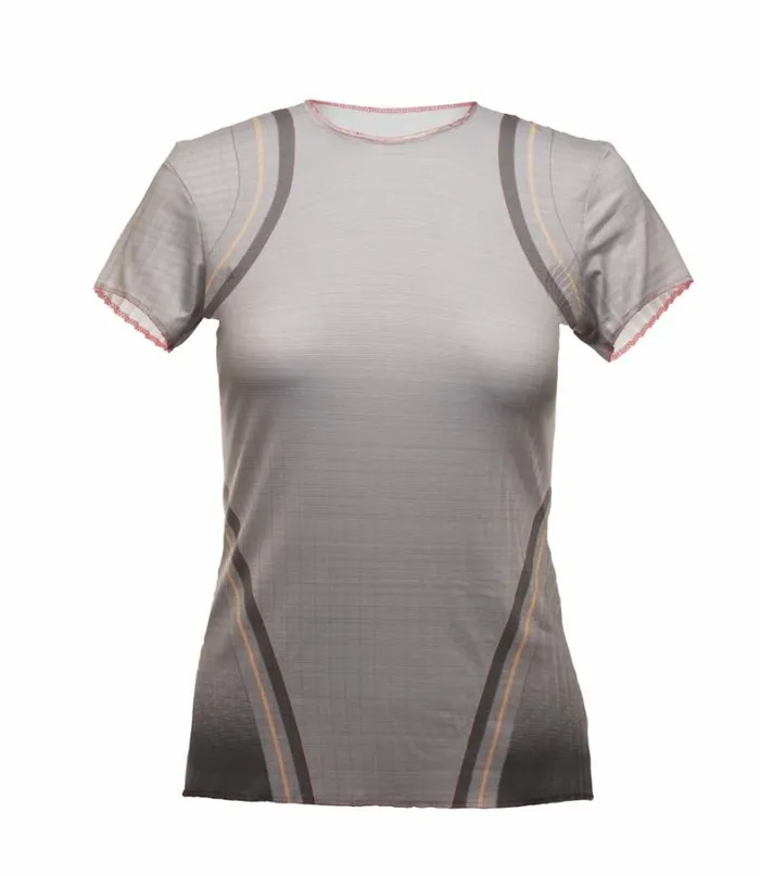 Women KSwiss TShirts and Tops PLEATED SS CREW Asphalt