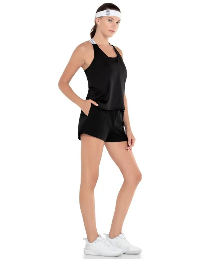 Women KSwiss Tennis and Pickleball BRALETTE TANK Black