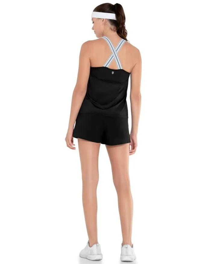 Women KSwiss Tennis and Pickleball BRALETTE TANK Black