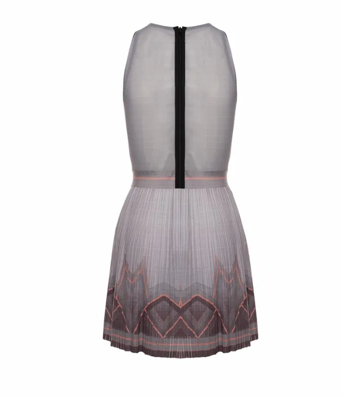 Women KSwiss Tennis DEEP V PLEATED DRESS Asphalt