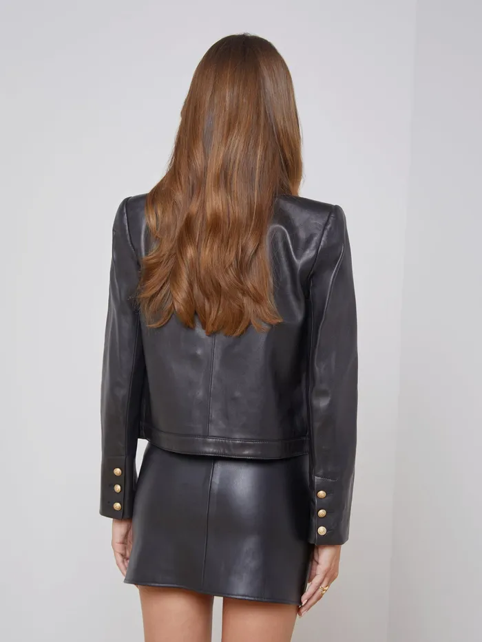 Women L039Agence Blazers and Jackets New Jayde Leather Jacket Black Women L039Agence Blazers and Jackets New Jayde Leather Jacket Black