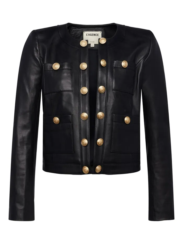 Women L039Agence Blazers and Jackets New Jayde Leather Jacket Black Women L039Agence Blazers and Jackets New Jayde Leather Jacket Black