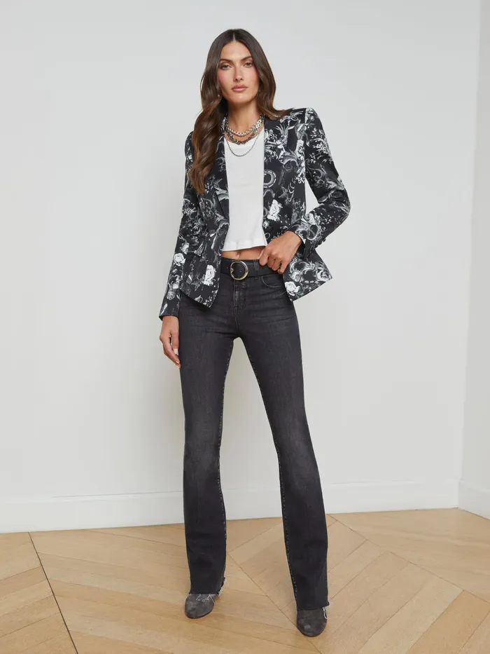 Women L039Agence Blazers and Jackets New Kaisley Blazer Black Multi Zodiac Women L039Agence Blazers and Jackets New Kaisley Blazer Black Multi Zodiac