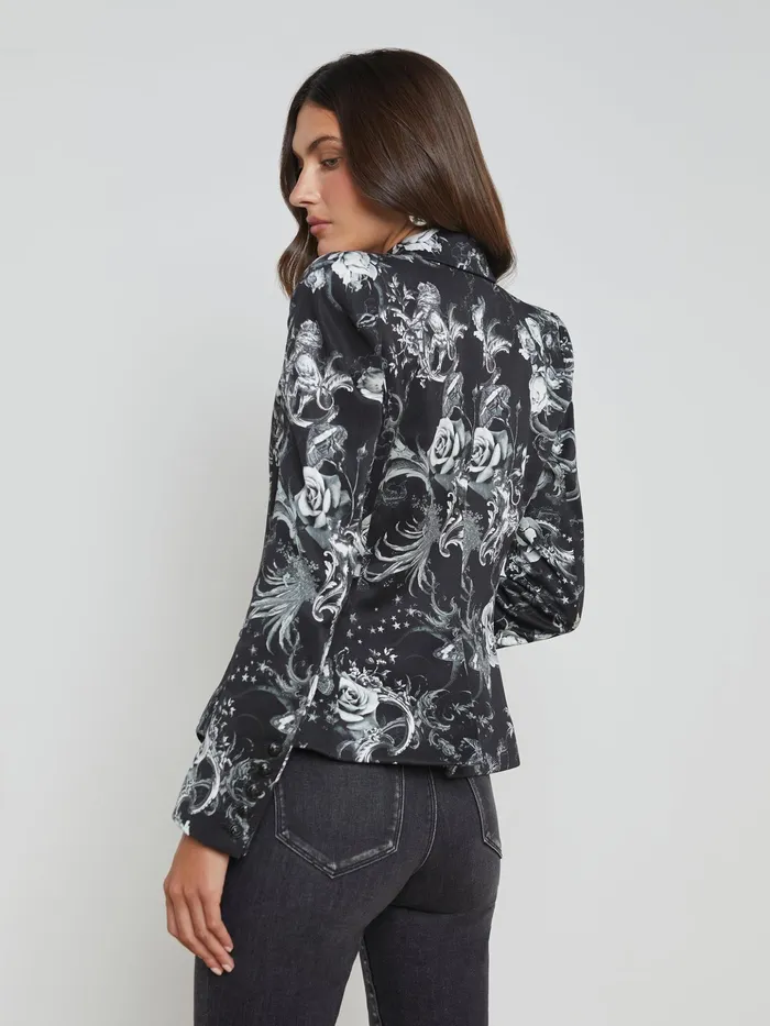 Women L039Agence Blazers and Jackets New Kaisley Blazer Black Multi Zodiac Women L039Agence Blazers and Jackets New Kaisley Blazer Black Multi Zodiac