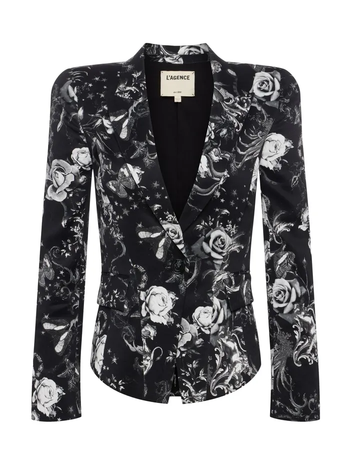 Women L039Agence Blazers and Jackets New Kaisley Blazer Black Multi Zodiac Women L039Agence Blazers and Jackets New Kaisley Blazer Black Multi Zodiac