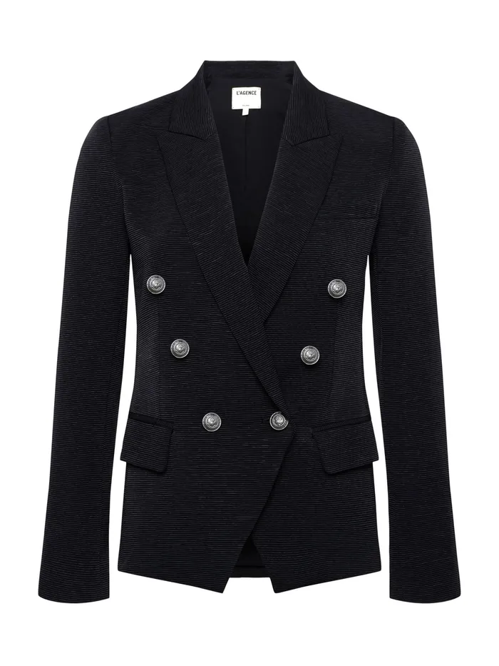 Women L039Agence Blazers and Jackets New Kenzie Blazer Blackbrushed Gunmetal Women L039Agence Blazers and Jackets New Kenzie Blazer Blackbrushed Gunmetal