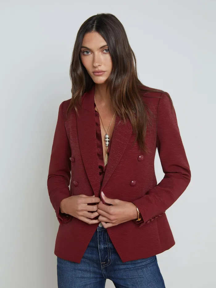 Women L039Agence Blazers and Jackets New Kenzie Blazer Syrah