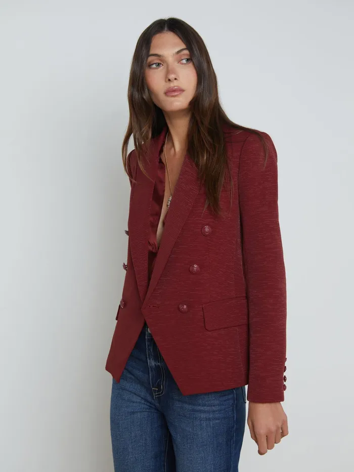 Women L039Agence Blazers and Jackets New Kenzie Blazer Syrah Women L039Agence Blazers and Jackets New Kenzie Blazer Syrah