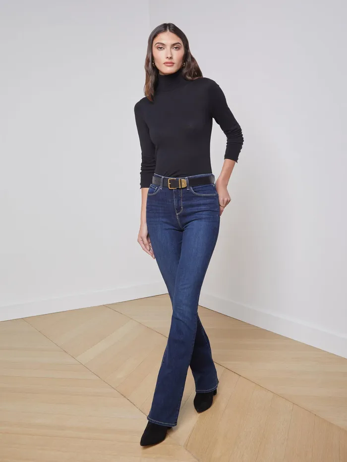 Women L039Agence Blouses and Tops Flora Turtleneck Blackblack Women L039Agence Blouses and Tops Flora Turtleneck Blackblack