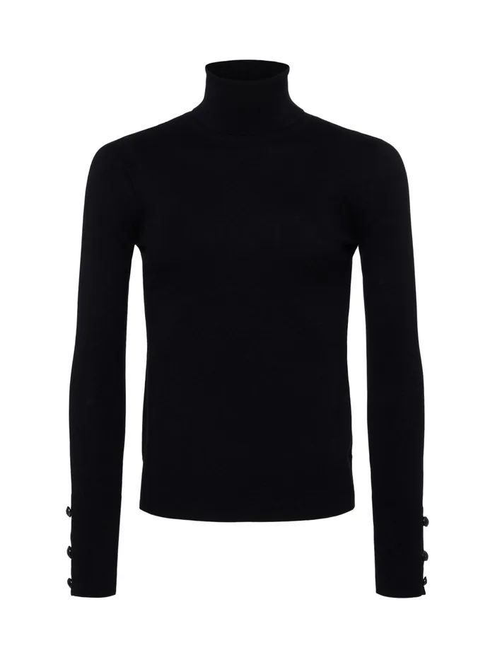 Women L039Agence Blouses and Tops Flora Turtleneck Blackblack Women L039Agence Blouses and Tops Flora Turtleneck Blackblack