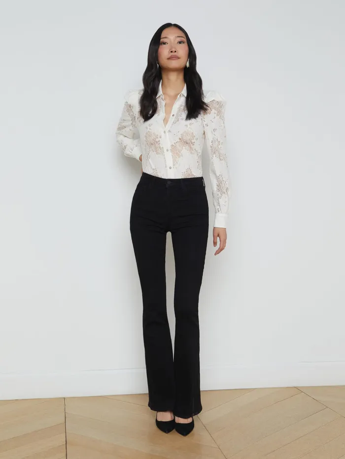 Women L039Agence Blouses and Tops Jenica Lace Blouse Lace Ivory Women L039Agence Blouses and Tops Jenica Lace Blouse Lace Ivory