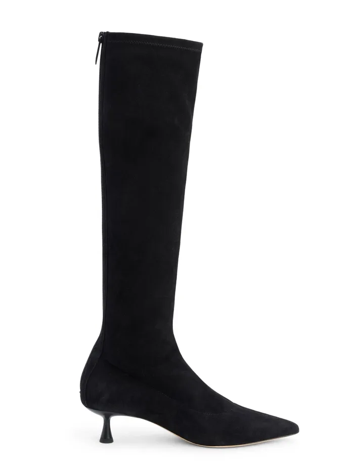 Women L039Agence Boots and Booties New Emilie Suede Kitten Heel Boot Black Suede Women L039Agence Boots and Booties New Emilie Suede Kitten Heel Boot Black Suede