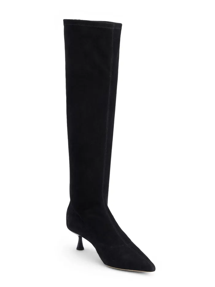 Women L039Agence Boots and Booties New Emilie Suede Kitten Heel Boot Black Suede Women L039Agence Boots and Booties New Emilie Suede Kitten Heel Boot Black Suede