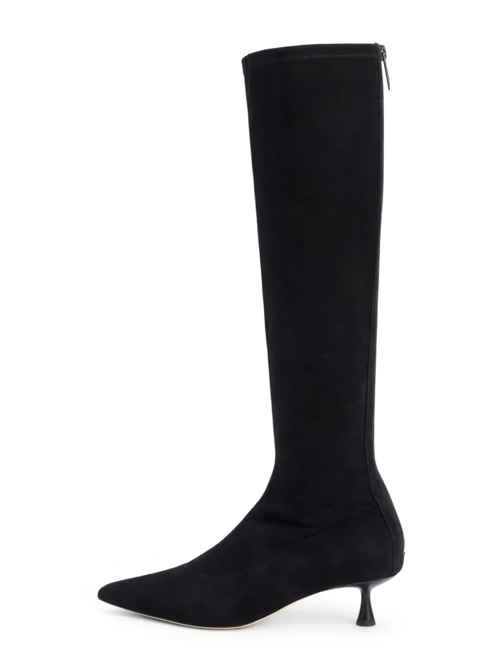 Women L039Agence Boots and Booties New Emilie Suede Kitten Heel Boot Black Suede Women L039Agence Boots and Booties New Emilie Suede Kitten Heel Boot Black Suede