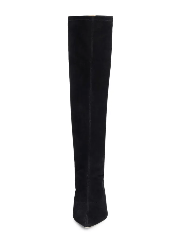 Women L039Agence Boots and Booties New Emilie Suede Kitten Heel Boot Black Suede Women L039Agence Boots and Booties New Emilie Suede Kitten Heel Boot Black Suede