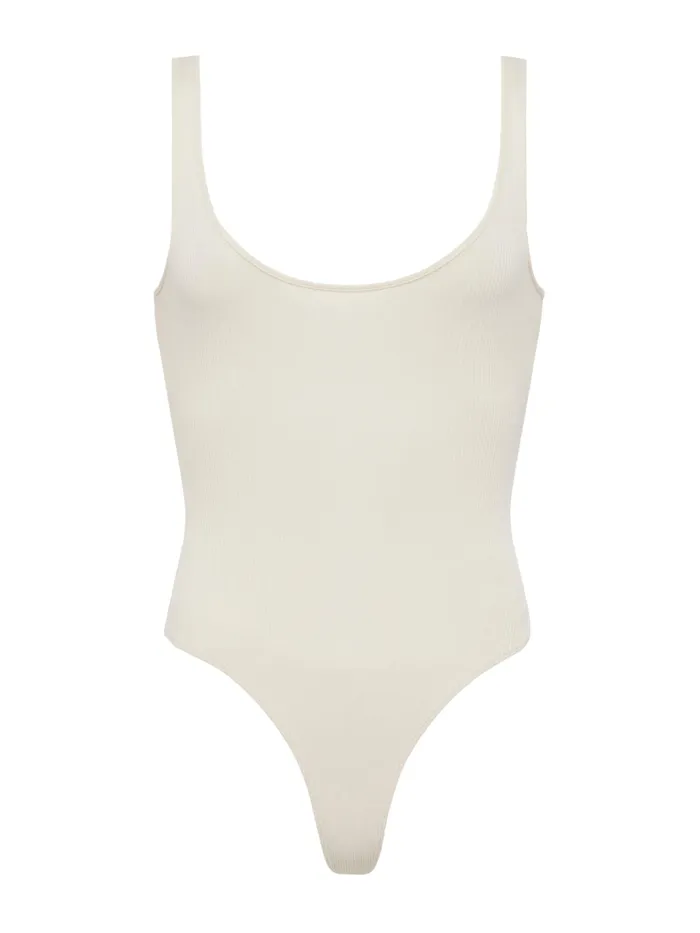 Women L039Agence Camisoles and Tanks Nica Scoopneck Bodysuit Ivory Women L039Agence Camisoles and Tanks Nica Scoopneck Bodysuit Ivory